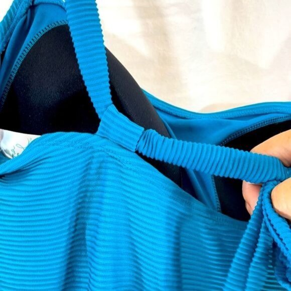 KONA SOL 1-Piece Blue Swimsuit High Coverage NWT - Picture 5 of 9